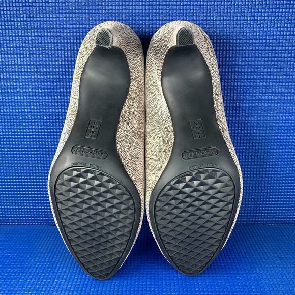 🔴 AEROSOLES Heel Rest EXQUISITE Women`s US 10M Grey Leather Pumps Shoes VN - Picture 7 of 8